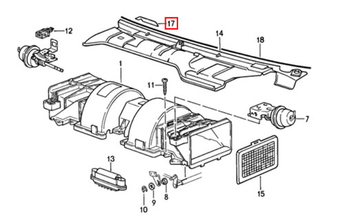 Porsche 944 engine cowl trim - cowl,