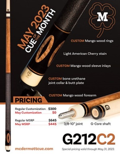 Mcdermott pool cue with one - pool,