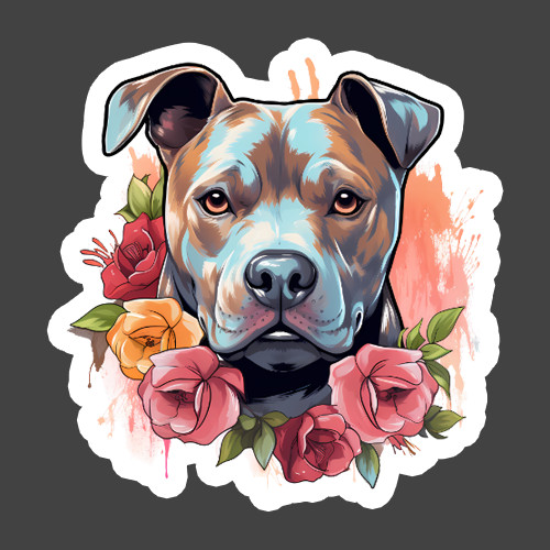 Pit bull sticker vinyl - bull,