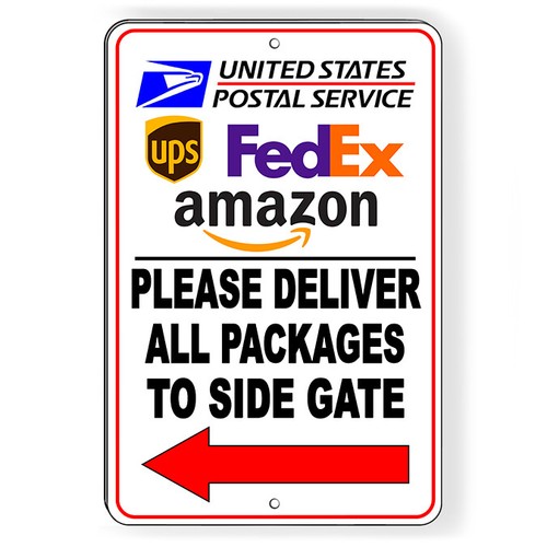 Deliveries side gate arrow - to,