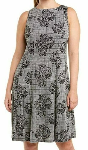 Black white day dress - dress, 2x