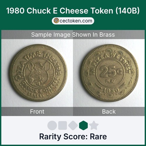 1980 chuck cheese - e, token