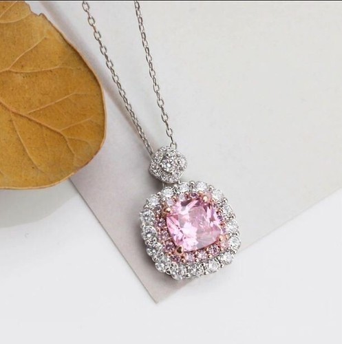 00ct cushion cut pink - cushion,
