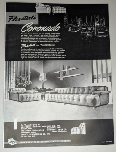 1952 flexsteel vintage print - vintage,