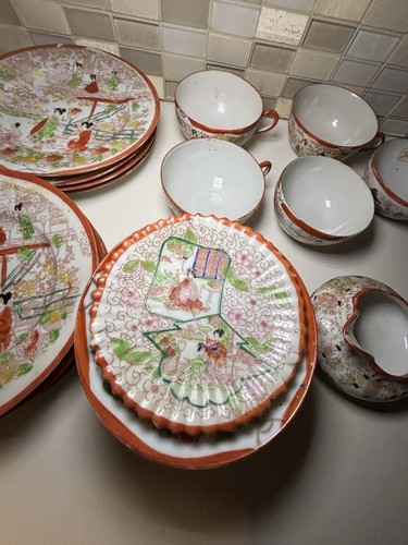 Vintage japanese geisha dinner - vintage,