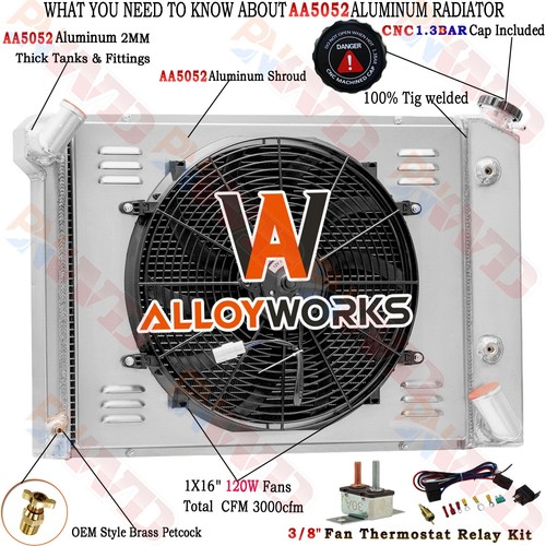 Row radiator shroud - row, radiator+shroud+16''fan