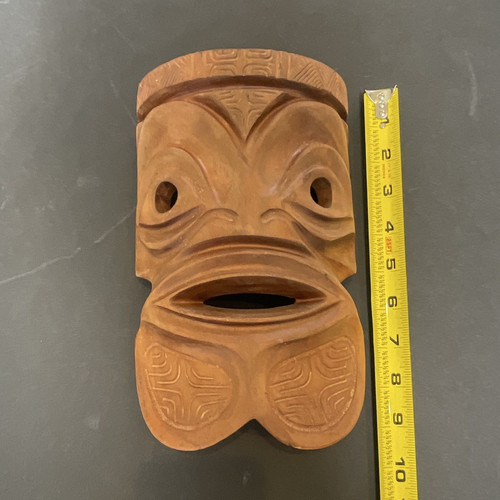Carved wooden tribal wall - tribal, mask