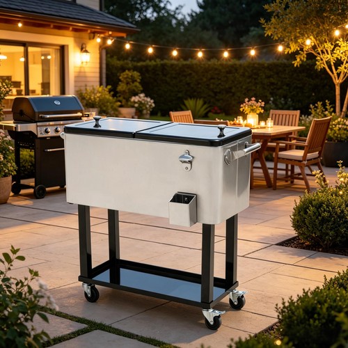 Outdoor drink cooler - drink, cart