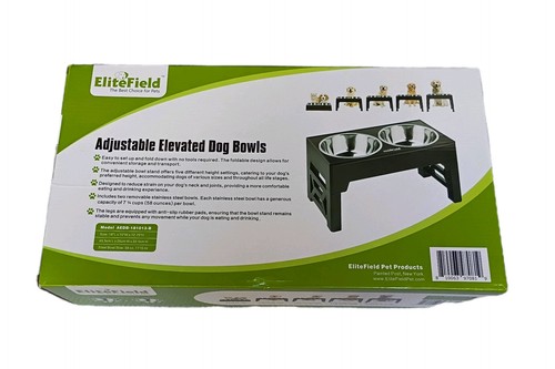 Adjustable elevated dog bowl - elevated,