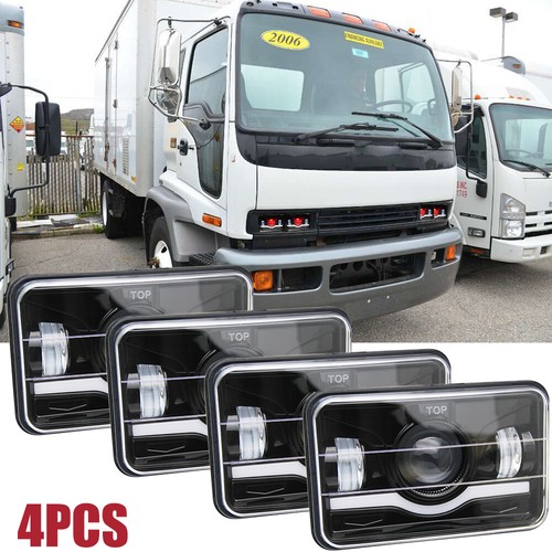 4pcs black 4x6 led - 4pcs,