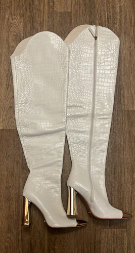 Jennifer women white - white, croc