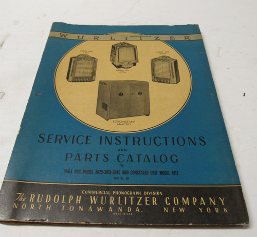 Wurlitzer service instructions - wurlitzer,