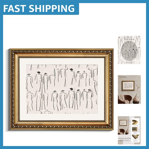 Thought provoking gold framed - gold,