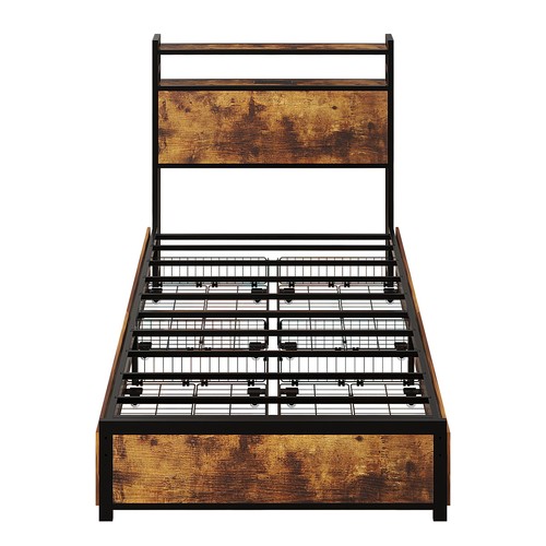 Platform bed with storage - with,