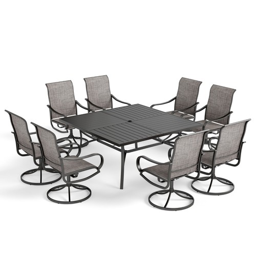 9pcs outdoor patio dining set - patio,
