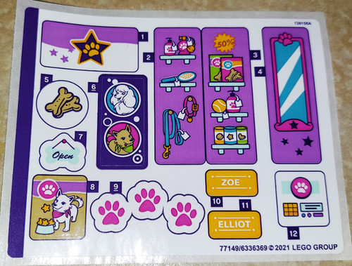 Lego sticker sheet - sheet, only