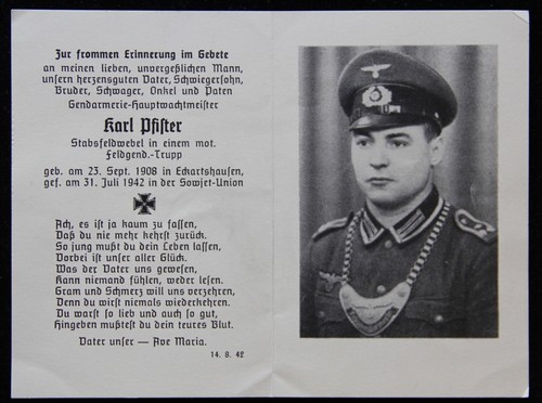 Wwii german sterbebild death - wwii,