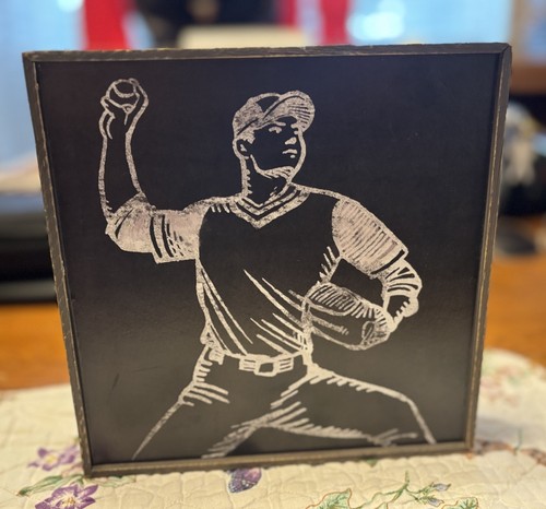 Baseball pitcher picture 7x7 - baseball,
