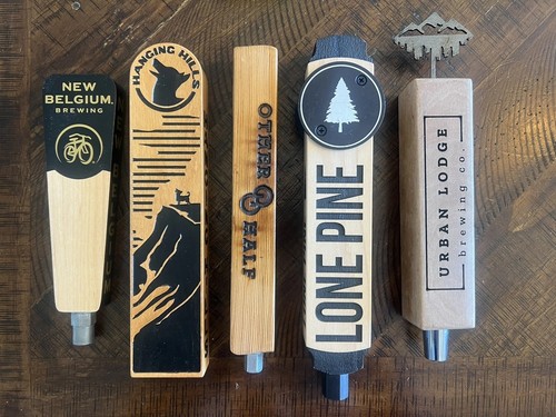 Tap handles wood lot - lot, of