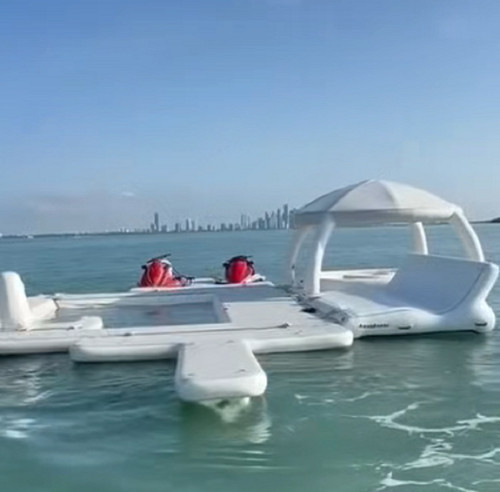 Inflatable floating island - floating,