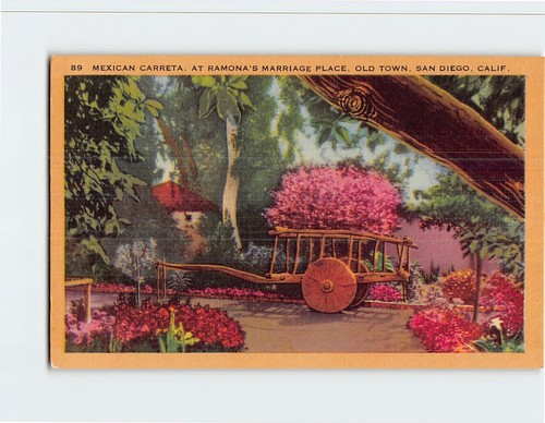 Postcard mexican carreta - postcard,
