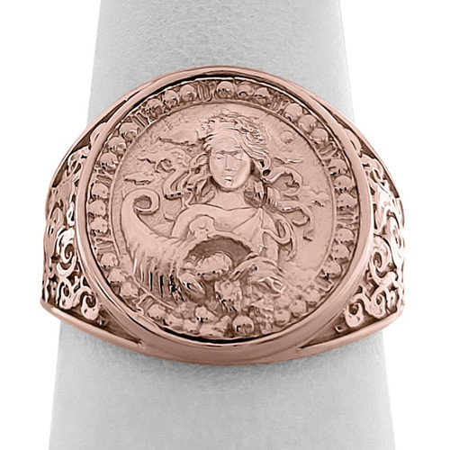 Real 14k rose gold virgo - rose,