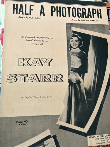 Half photograph kay starr - a,