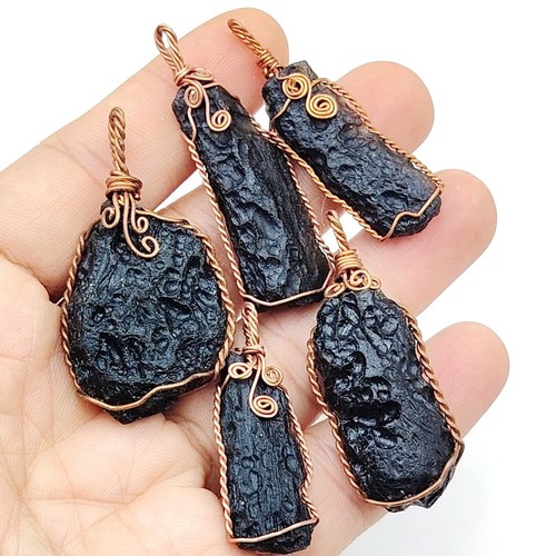 5pc raw indochinite - indochinite, tektite