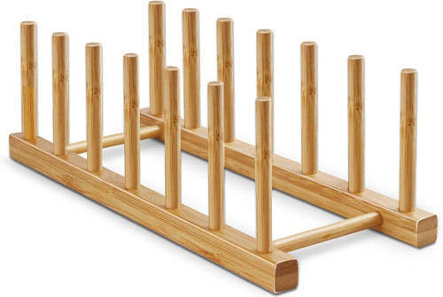 Bamboo dish rack - bamboo, 6-slot