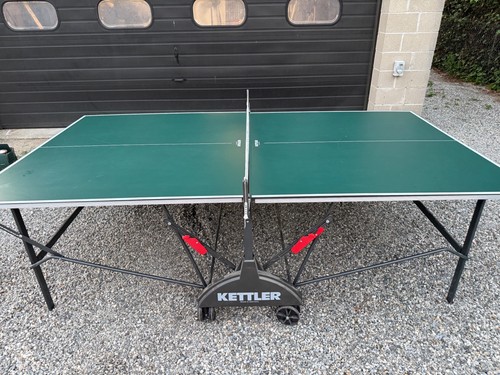 Green kettler ping pong table - ping,