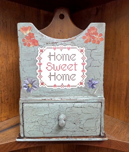Vintage wood wall organizer - vintage,