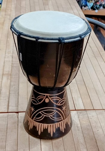 Hand carved djembe drum - drum, –