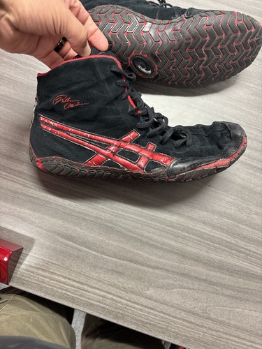 Asics black red wrestling - asics,