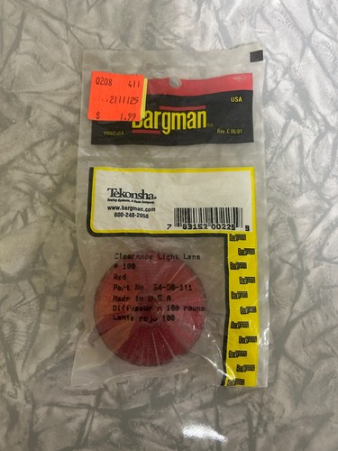 Bargman red replacement lens - replacement,