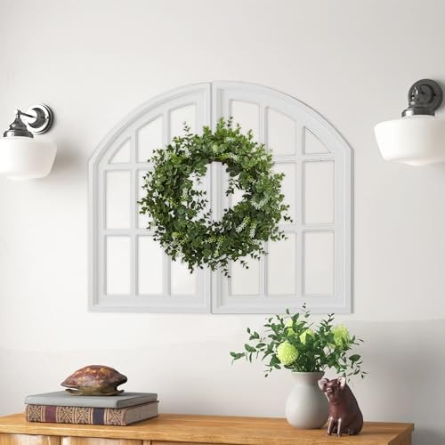 Rustic arch window frame - , wall