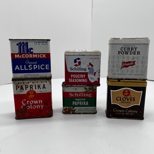 Vintage spice tins - spice, mccormick