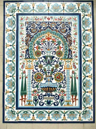 Hand painted ceramic - 36", x