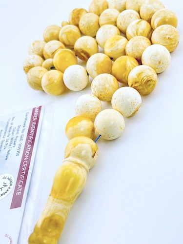 Certified white baltic amber - certified,
