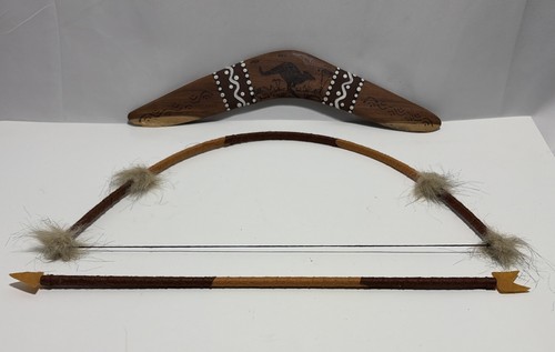 Vintage boomerang bow arrow - bow,