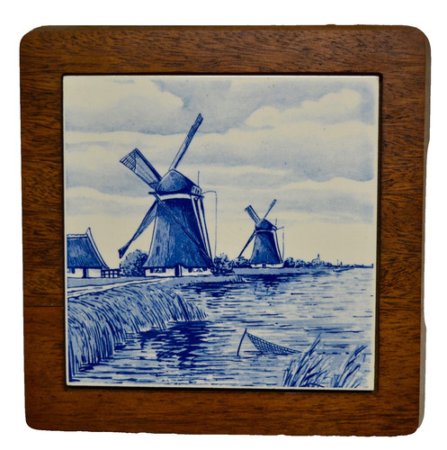 Ceramic tile delft blue - ceramic,