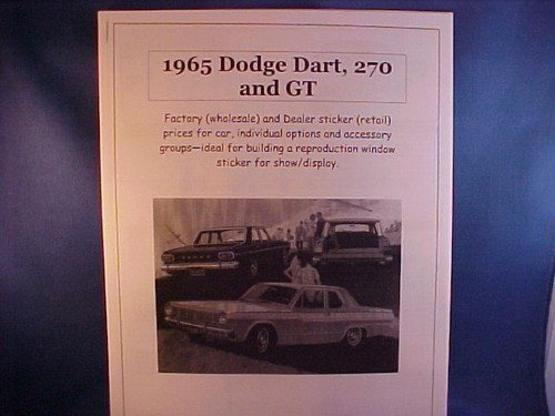 1965 dodge dart - 1965, gt