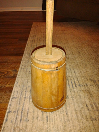 Primitive wooden butter - wooden,