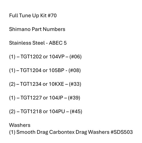 Tune kit shimano - -,