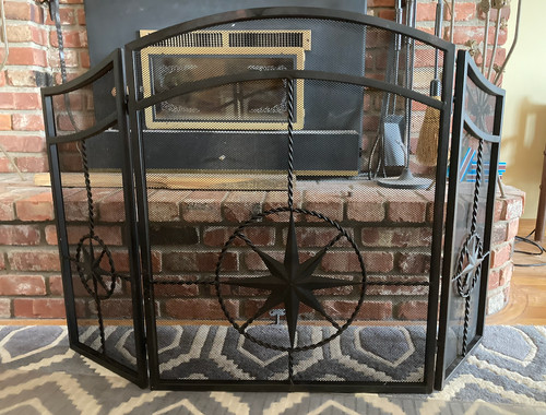 Fireplace screen folding - fireplace, 3