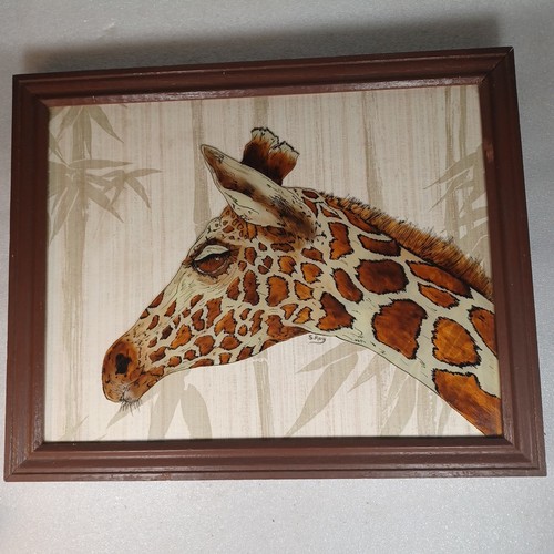 Framed giraffe safari jungle - framed,