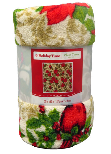 Holiday time plush throw - plush,