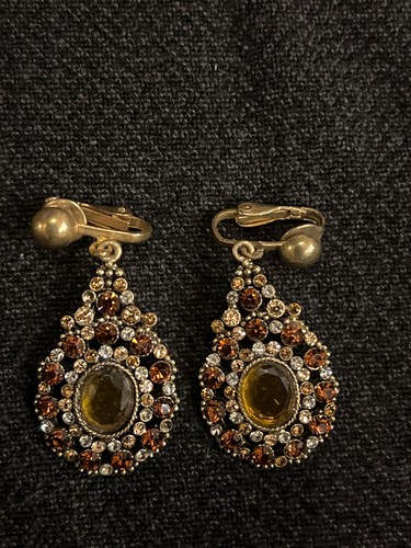 Vintage monet amber rhinestone - vintage,