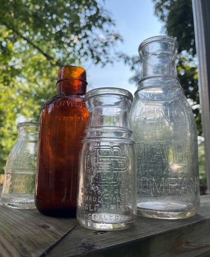Vintage milk bottles from - vintage,