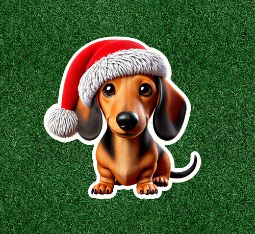 Cute christmas dachshund doxie - christmas,