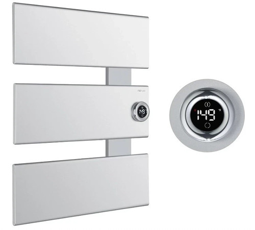 Heated towel rack silver - towel,